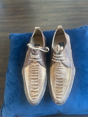 VTG 90s Impulse by Steeple Gate Hornback Alligator Style Oxfords Size 11
